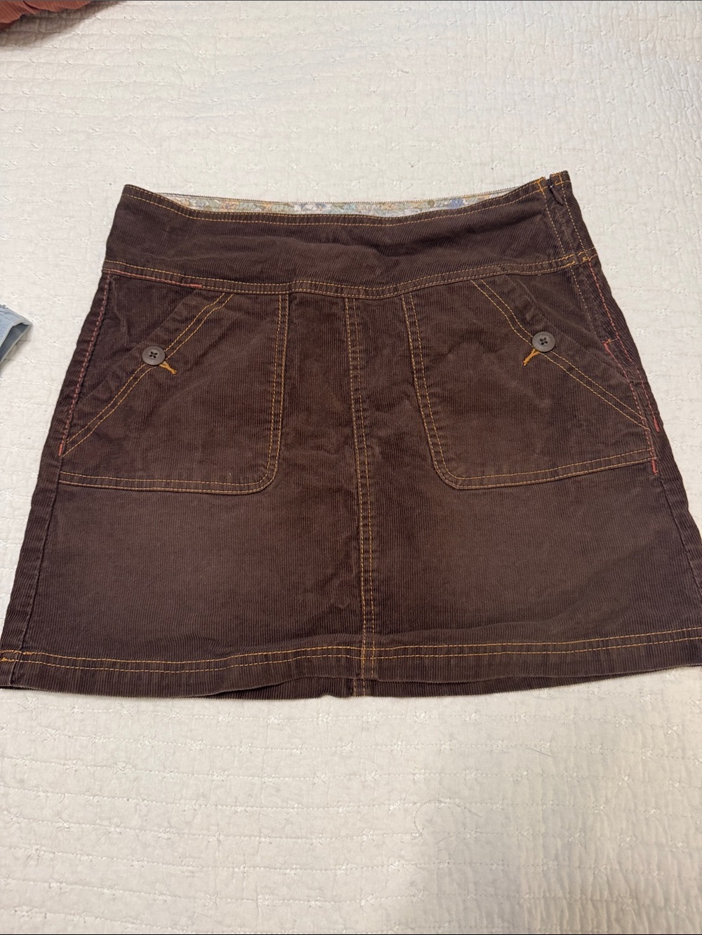 Prana Corduroy Pocket Mini Skirt